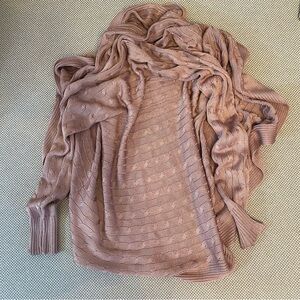 Ralph Lauren Black Label Silk Cable-Knit Circle Cardigan Size XS